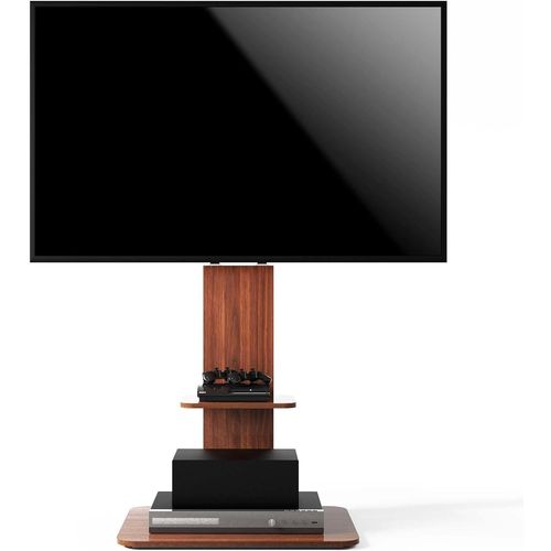 ChenQuanSarl-Support Tv Sur Pied Meuble Tv Pied Pour Télév ur De 32 À 65 Pouce Pied Tv Réglable Ecran Led Lcd Plasma Avec 2 Étagères - Charge 30Kg Vesa 600X400