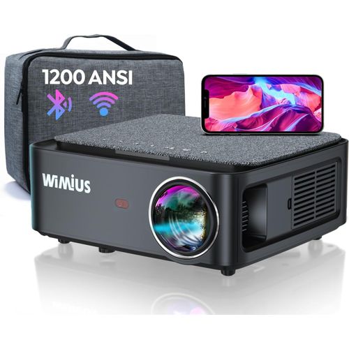 ChenQuanSarl-Vidéoprojecteur 4K Wifi Bluetooth, 35000 Lumen Full Hd 1080P Retroprojecteur, Portable Projecteur 4K Supporté Zoom 50% Home Cinéma/Extérieur Pour Phone/Tv Stick/Ps5