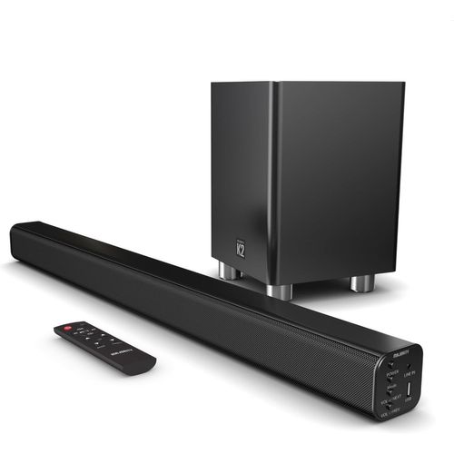 ChenQuanSarl-Barre De Son Tv Bluetooth | 150W 2.1 Home Cinema Sans Fil | Enceintes Pour Télév ur | Barres De Son Hmdi Arc | Bar De Son Tv Avec Caisson De Basse Sans Fil | Enceinte Tv K2 (Noir)