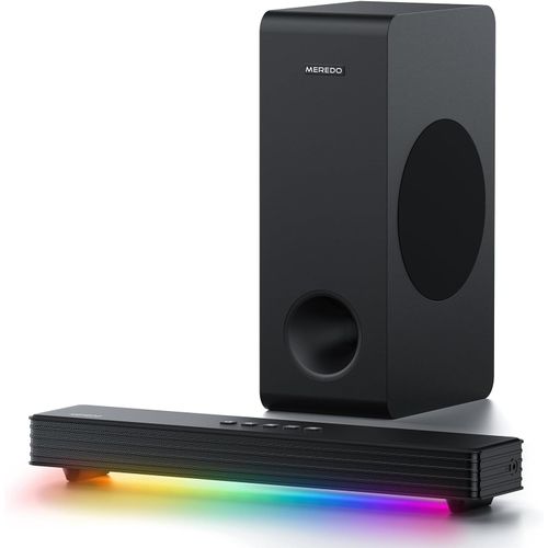 ChenQuanSarl-Barre De Son Pour Smart Tv 3.1Ch Pc Gaming Barre De Son Avec Subwoofer Éclairage Rvb Synchronisation Audio Système De Son Surround Bt 5.3/Hd-Arc/Optique/Aux/Usb Pour Home Cinéma