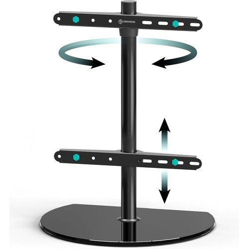 ChenQuanSarl-Pied De Table Verre Trempé Pour 32-65 Pouces Tv, Support Tv Pivotant Poids De 35 Kg - Pied Tv Universel Hauteur Réglable Vesa 100X100 - Vesa 400X400/Support Tv Montage Sur Table Pt2-B No