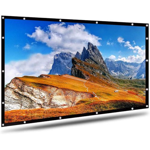 ChenQuanSarl-cran De Projection, 4K Hd 16 9 Écran 120 Pouces Pliable,Portable, Anti-Plis Pour Vidéoprojecteurs, Projection Double Face Pour Cinéma Maison/En Plein Air (264Cm*147Cm)