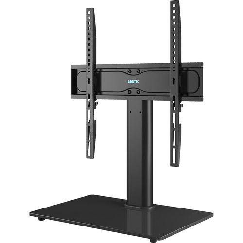 ChenQuanSarl-Support Tv Sur Pied De 26 À 55 Pouces Lcd/Led/Plasma JusquÀ 40 Kg, Pied Tv Universel Hauteur Réglable Avec Base En Verre Trempé De 8 Mm, Vesa 400X400 Mm, Noir