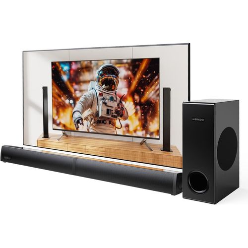 ChenQuanSarl-Barre De Son Tv Pc 2.1 2025 Dernier Barres De Son Avec Subwoofer 2-En-1 Soundbar Détachable Audio Par Usb, Bt Sans Fil 5.4 Gaming Home Cinema Graves/Aigus Réglables Hd-Arc/Optique/Aux