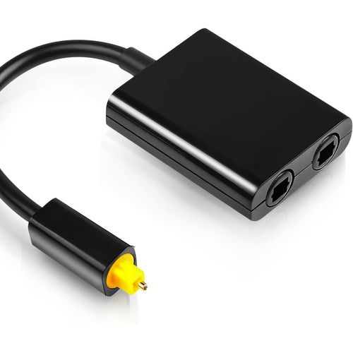 ChenQuanSarl-Câble Optique Audio Splitter 1 En 2 Sorties - Répartiteur Toslink, Adaptateur Fibre Pour Lecteur Cd/Dvd/Tv Numérique/Ps3/X-Box360