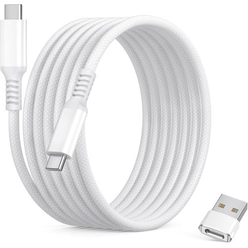 BAERTMY-Câble Usb C Vers Type C 100W 1M Avec Adaptateur Usb,Type C Câble Pd Charge Rapide Pour Airpods 4Th,Airpods Pro 2,Iphone 16 15 Max,Ipad 10 Air 4 5 2024 11 Mini 6 7,Samsung Galaxy S24 S23 S22