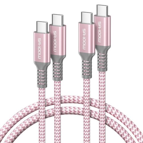 Baertmy-Cable Ipad 10 Eme Generation,Câble Chargeur Usb C Vers Type C 100w 3m 2-Pack,Cordon Charger Rapide Nylon Pour 2024 Ipad Air 4 5 Mini 7 6,Ipad Pro,10.9 11 13 Pouces,Iphone 16 15,S25 S24 A42