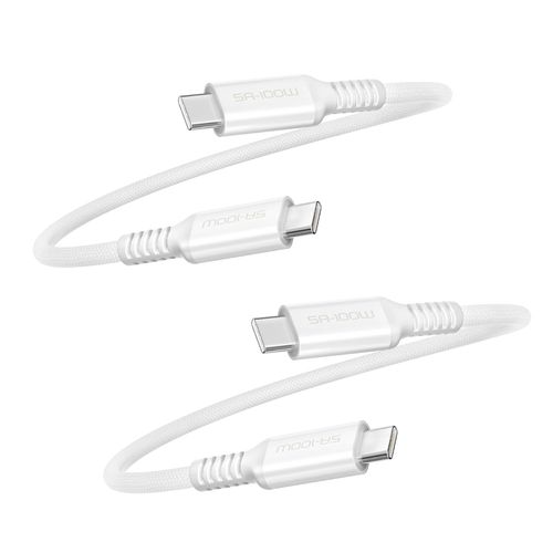 BAERTMY-Cable Usb C Airpods 4,Câble Chargeur Usb C Vers Type C 100W 0.3M 2-Pack,Cordon D'Alimentation Charger Pour Airpods Max 2024,Airpods Pro 2 2023,Ipad 10 Pro Air 4 5 Mini 6,Iphone 16,Macbook