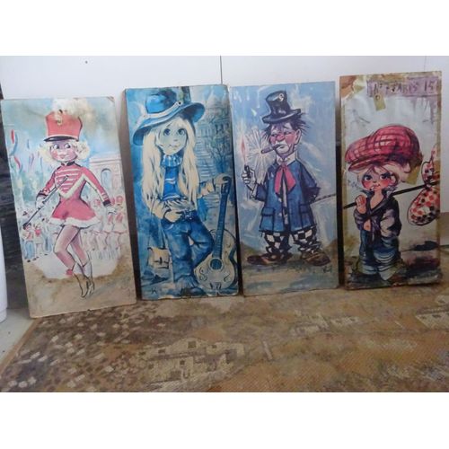 Lot De 4 Poulbots (Tableaux) Des Années 70