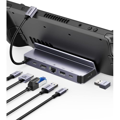 BAERTMY-Docking Station Compatible Avec Steam Deck Rog Ally 2023 6 En 1 Dock Usb C Hdmi 4K 60Hz Pd 100W Charge Rapide Multi Data Ports 2A1C 5Gbps Adaptateur Ethernet Gigabit 1000Mbps