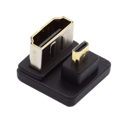 BAERTMY-Micro Hdmi Mâle Vers Hdmi Femelle 4K @ 60 Hz 180 Degrés Vers Le Haut Adaptateur Convertisseur Connecteur