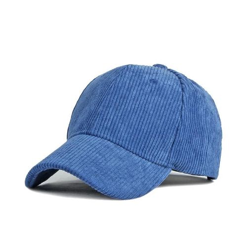 Casquette De Baseball En Velours Côtelé De Couleur Unie Pour Hommes Et Femmes, Casquette Simple En Bec De Canard, Nouvelle Collection Automne Et Hiver--Navy