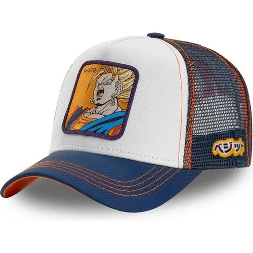 Casquette De Baseball Dragon Ball Pour Hommes, Tous Les Styles, Casquette À Visière Snapback, Casquette Hip-Hop Brodée, Pare-Soleil Réglable, Casquette En Maille Pour Camionneur-55-60cm-Vegito Blanc