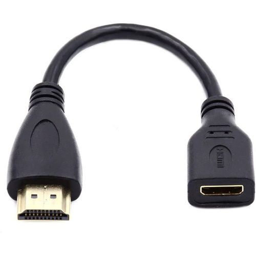 BAERTMY-Câble Mini Hdmi Type C Femelle Vers Hdmi Type A Mâle Rallonge Pour Appareil Photo Hdtv 4K 1080P 15 Cm
