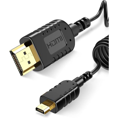 BAERTMY-Câble Micro Hdmi Vers Hdmi 4K@60Hz, Câble Spiralé Micro Hdmi Mit Uhd,3D,Ethernet,Arc,1080P,Hdr, Haute Vitesse Micro Hdmi Spirale Cable Pour Gimbal, Gopro Hero 7 Black, Canon Camera