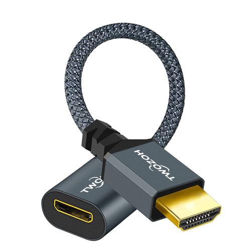 BAERTMY-Câble Adaptateur Hdmi Mâle Vers Mini Hdmi Femelle, Adaptateur Hdmi Mâle Vers Mini Hdmi Femelle (Type A Vers Type C) 3D/4K 1080P Hdmi 2.0 (20Cm)