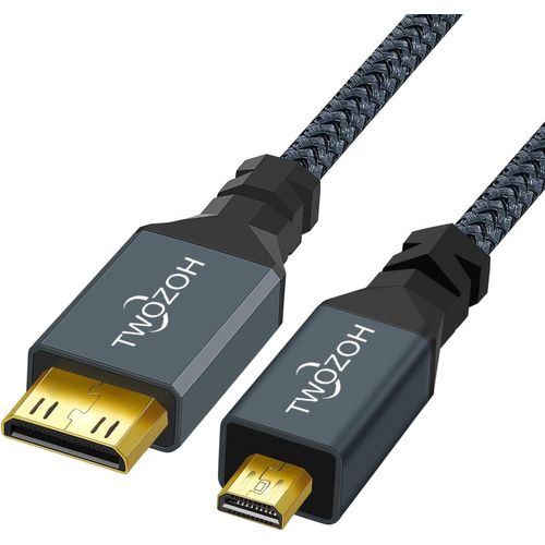 BAERTMY-Câble Micro Hdmi Vers Mini Hdmi, Câble Mini Hdmi Mâle Vers Micro Hdmi Mâle, Câble Micro Hdmi Type D Mâle Vers Mini Hdmi Type C Mâle, Câble Compatible 3D/4K 1080P 100 Cm