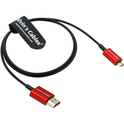 BAERTMY-8K 2.1 Hdmi Câble Micro-Hdmi Vers Hdmi Câble Ultra-Mince 48Gbps Haute Vitesse Pour Atomos-Ninja-V Enregistrement 4K-60P Pour Canon-R5C|R5|R6 Pour Sony A7R A7 Iv Caméras 70Cm/27.6''