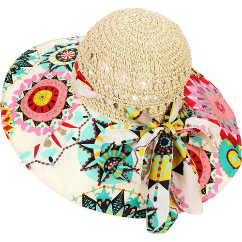 Asas-Femme Chapeau De Paille Pliable Chapeau De Soleil Plage Large Bord Upf 50+ Chapeau De Panama Élégant Chic Capeline D'été Anti Uv Casquette À Visière Fibre Fraîche Respirant Pour Voyage Vacances
