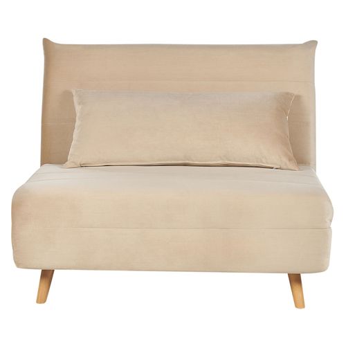 Canapé-Lit Setten Beige Sable Velours