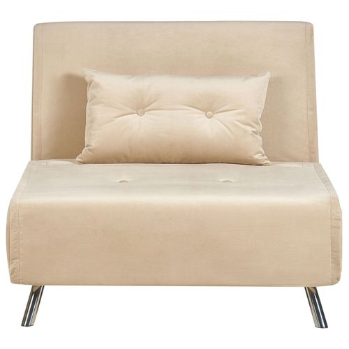 Canapé-Lit Farris Beige Sable Velours
