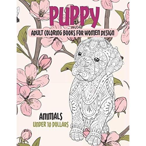 Adult Coloring Books For Women Design - Animals - Under 10 Dollars - Puppy