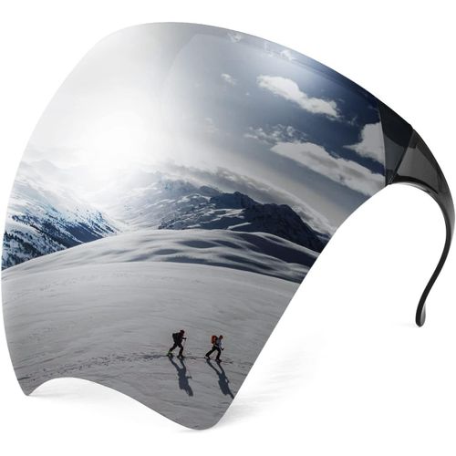 Asas-Feisedy Lunettes À Visière Futuristes Pour La Protection Uv Sur Le Visage Lunettes De Soleil Visage Complet Hommes Et Femmes Protection Faciale B2781