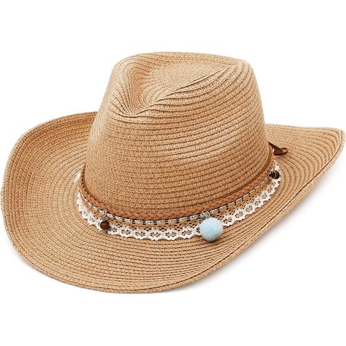 Asas-Chapeau De Cowboy En Paille Pour Femme
