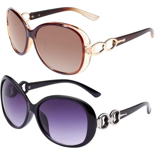 Asas-Lunettes De Soleil Femme Polarisées 2 Pièces,Lunettes De Soleil Verres Polarisants Mode Anti Uv Lunette Polarisante Ancien