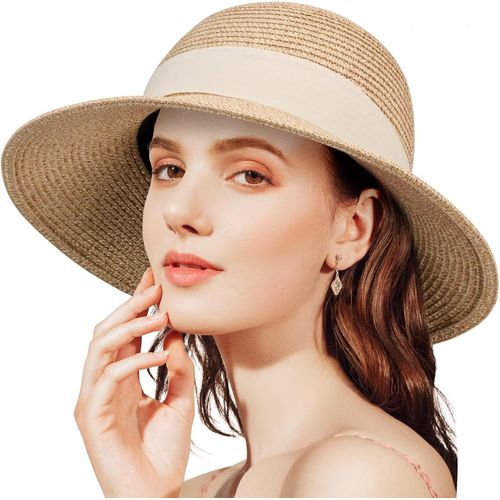 Asas-Chapeau De Paille Pour Femme-Chapeau De Plage À Large Bord-Pliable-Réglable-Protection Uv