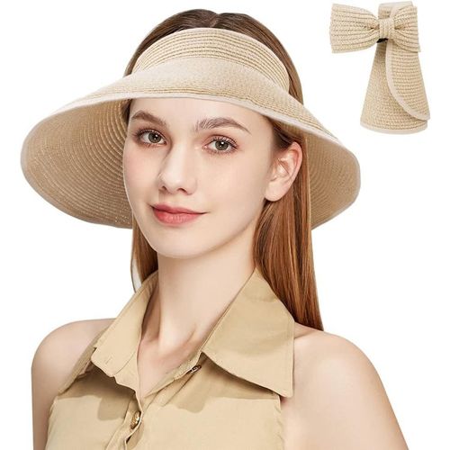 Asas-Chapeau Femme,Chapeau Paille À Large Bord Femme,Chapeau Anti Uv Réglable Femme,Chapeau Femme Pliable,Chapeau Ete Femme,Chapeau De Plage