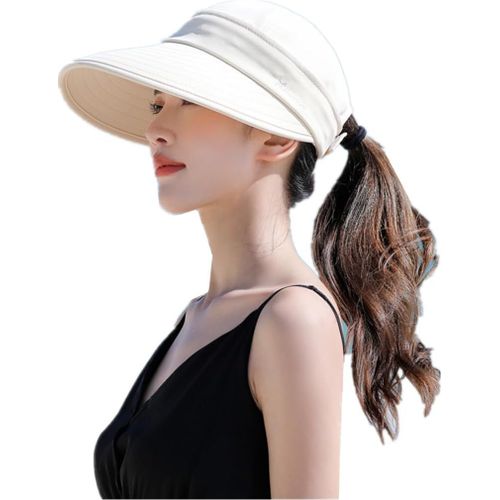Asas-Casquette Visiere Sport Eté Chapeau De Soleil Démontable Capeline Femme Large Bord Pliable Chapeau De Plage Voyage Protection Uv Cassquette De Baseball Piscine Camping Pêche Jardinage