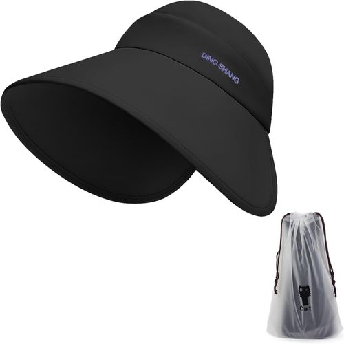 Asas-Chapeau De Soleil Pour Femme-Protection Uv Complète-Chapeau D'été Pour Femme-Large Bord Pliable-Avec Corde Coupe-Vent
