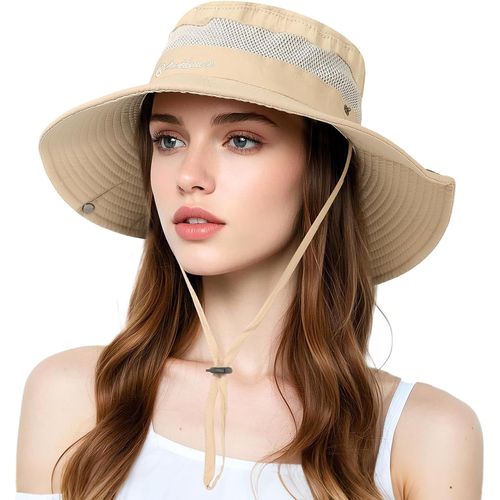 Asas-Femme Chapeau De Soleil Uv Protection Bord Large Randonnée Outdoor Summer,Upf50+ Pliable Respirante Casquettes De Seau Bob Bonnets De Pêche,Casquette Visière Pour Voyage Pêche Plage Jardinage
