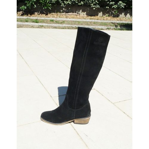 Bottes Femme Taille 36 Nubuck Noir Ilario Ferrucci