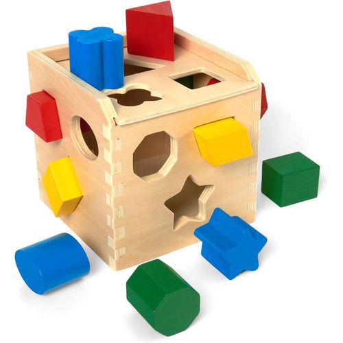 NAERYUT-Cube De Tri De Formes,Jouets D'Éveil Et 1Er Âge,Jouets De Développement En Bois Pour Enfants,Trieur De Formes Pour Enfants,Cadeau Pour Garçons Et Filles De 2 3 4 5 Ans