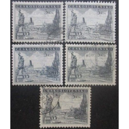 Tchecoslovaquie N°722 X 5 Oblitéré