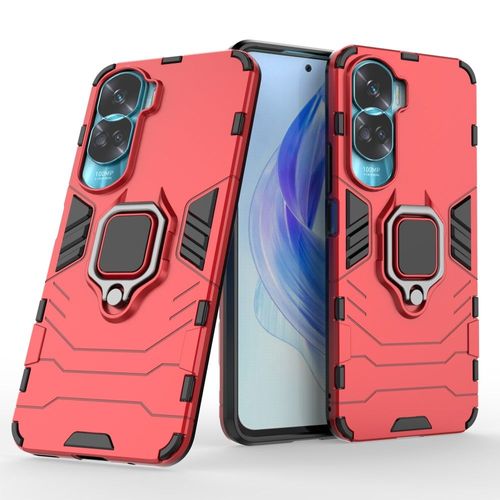 Coque Pour Huawei Honor 90 Lite 5g - Housse Etui Rigide Anti Choc + Verre Trempe - Rouge