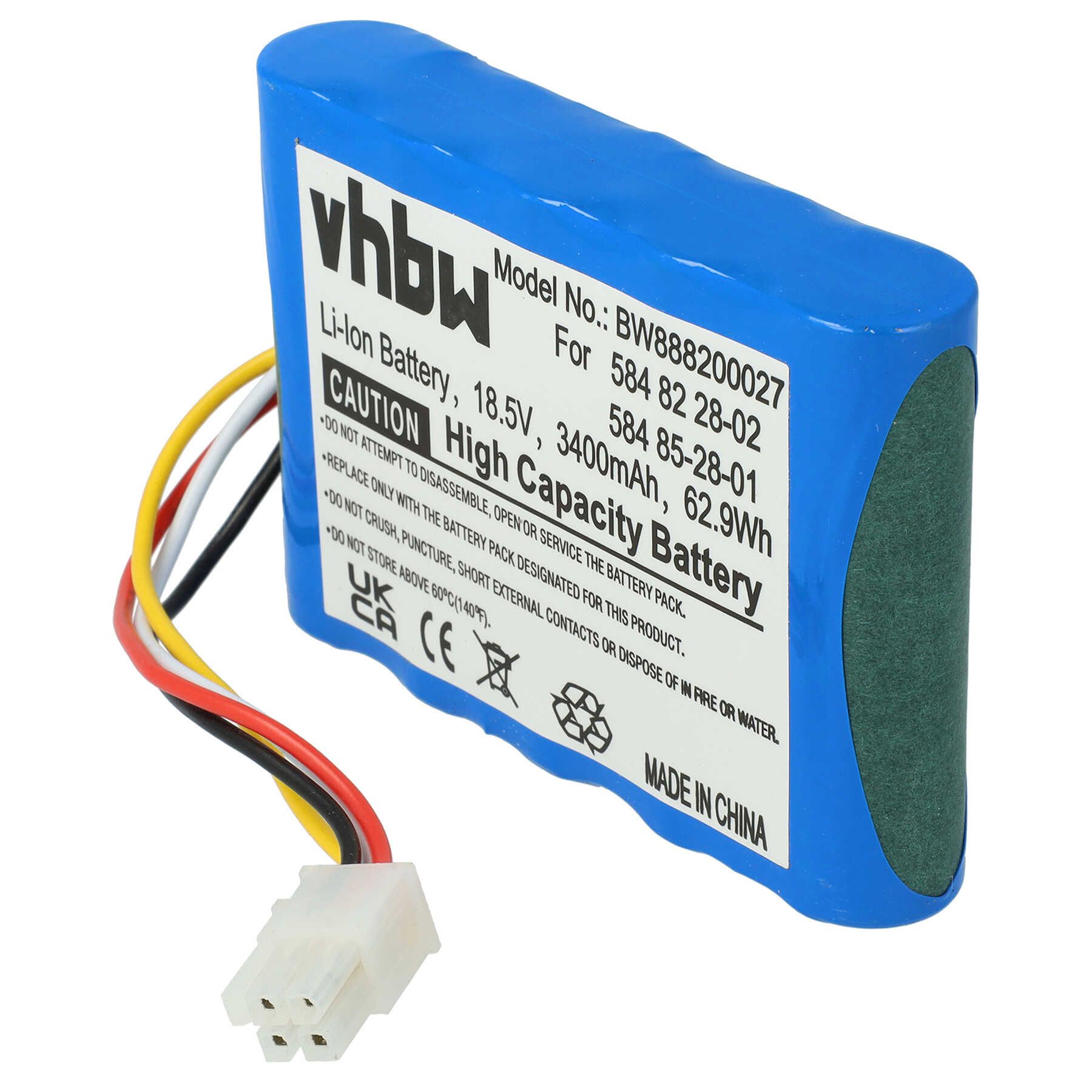 vhbw Batteries Li-Ion 3400mAh (18.5V) pour tondeuses à gazon/robots compatible avec Husqvarna Automower 315X