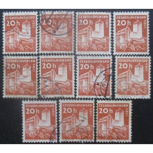 Tchecoslovaquie N°1070 X 11 Oblitéré