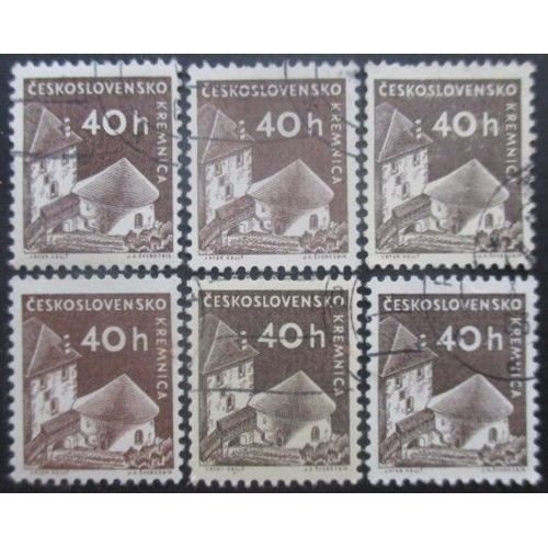 Tchecoslovaquie N°1072 X 6 Oblitéré