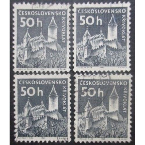 Tchecoslovaquie N°1072a X 4 Oblitéré