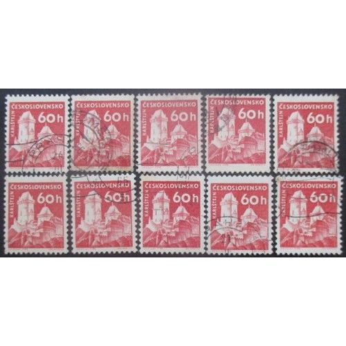 Tchecoslovaquie N°1073 X 10 Oblitéré