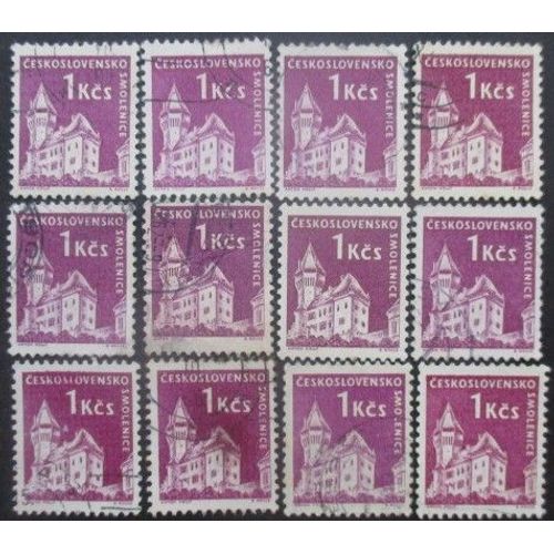 Tchecoslovaquie N°1074 X 12 Oblitéré