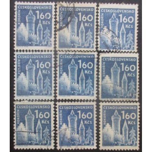 Tchecoslovaquie N°1075 X 9 Oblitéré