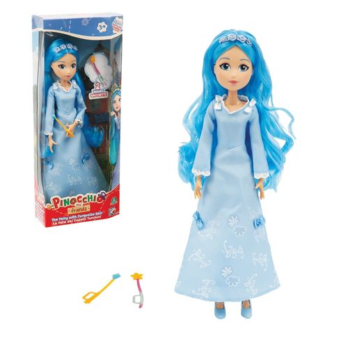 NAERYUT-Pinocchio And Friends Fairy Doll With Turquiose Hair And Accessories-30Cm Doll With 2 Wands