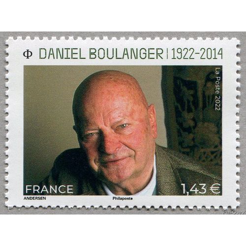 France 2022, Très Beau Timbre Neuf** Luxe Yvert 5547, Daniel Boulanger, Écrivain, Poète, Scénariste, Dialoguiste, Auteur De Théâtre Et Acteur Français.