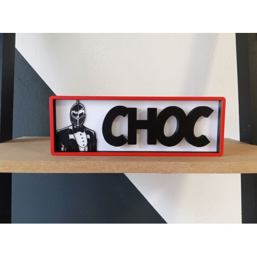 plaque décorative bande desinée / monsieur choc