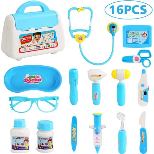 NAERYUT-Docteur Jouet,Docteur Set Médecin Jouet Éducatif Trousse De Médecin Avec Stéthoscope Electronique Cosplay Jeu D'Imitation Pour Bébé Et Enfants