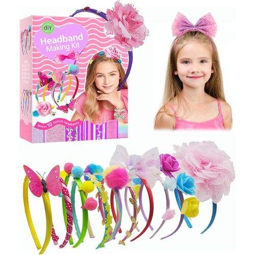 NAERYUT-Activite Manuelle Fille Enfants 5 6 7 8 9 10 11 12 Ans Serre Tete Fillekit De Loisir Creatif Bricolage Fabrication De Bandeaux Cheveux Accessoire 6-11 Ans Jeux Jouet Cadeau Anniversaire Noël